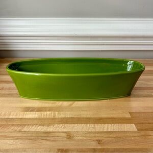 Southern Living At Home Asheville Centerpiece Green Ceramic Oval Dish or Planter